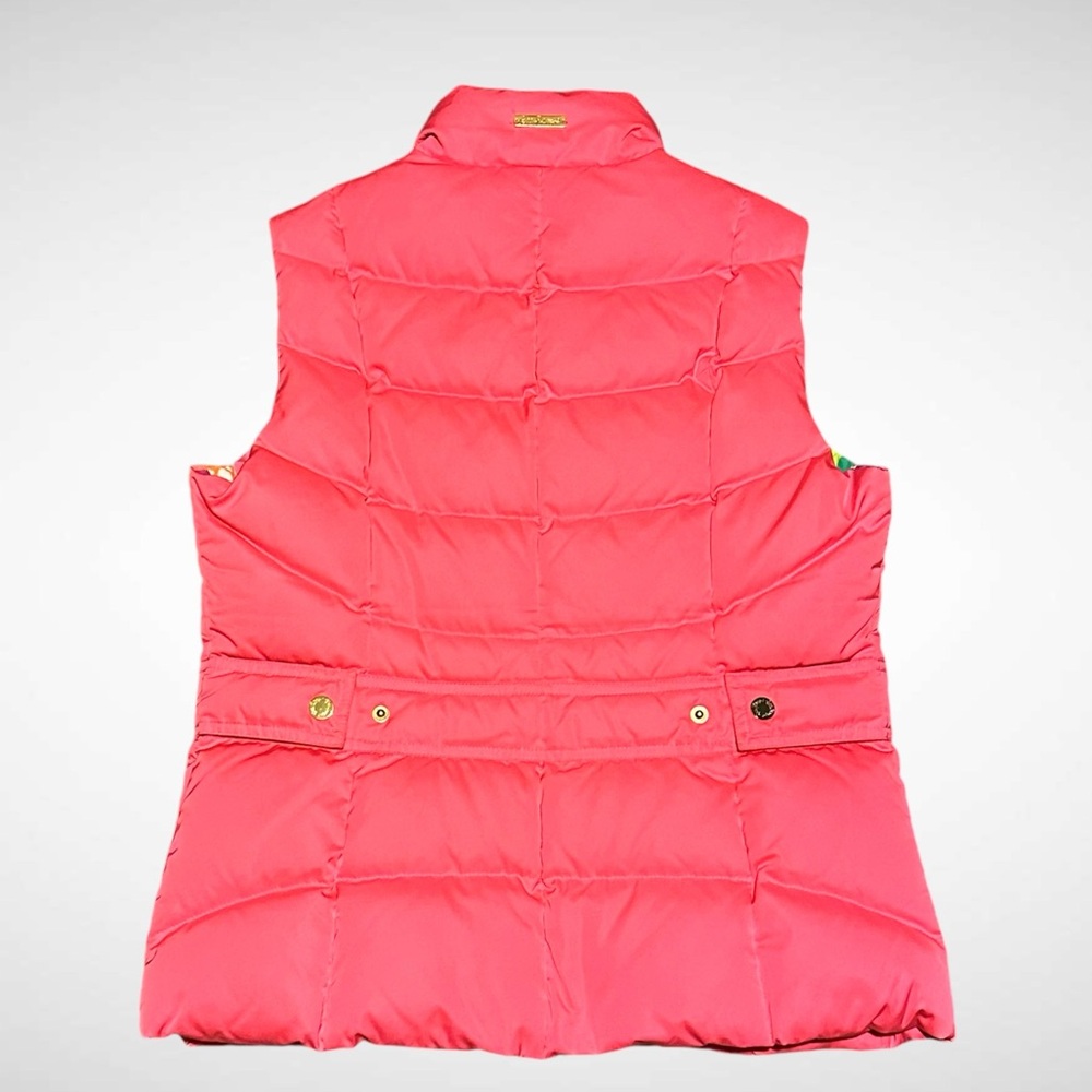 Lilly Pulitzer Pink Quilted Puffer Vest with Floral Inside Size S - Picture 5 of 8